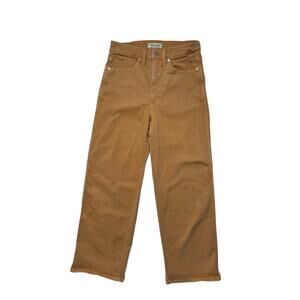 MADEWELL The Perfect Vintage Wide-Leg Crop Jean in Sand Orange Size 27 Womens